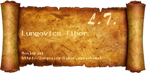Lungovics Tibor névjegykártya